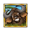 The buffalo symbol that pays 600 coins for five in a row on Mega Moolah.